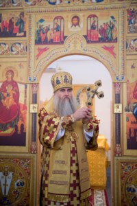 Митрополит Саратовский совершил Божественную литургию в храме во имя святителя Митрофана Воронежского города Саратова