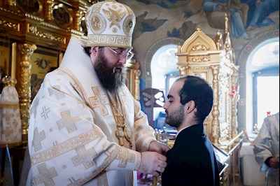 Крещальная литургия в Свято-Троицком кафедральном соборе Саратова