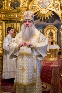 Божественная литургия и панихида по Архиепископу Пимену (Хмелевскому) в Свято-Троицком кафедральном соборе города Саратова