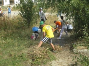 Добровольцы провели уборку территории у монастырского источника