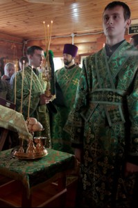 Всенощное бдение в храме во имя преподобного Сергия Радонежского с. Кошели Воскресенского района