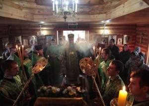 Всенощное бдение в храме во имя преподобного Сергия Радонежского с. Кошели Воскресенского района
