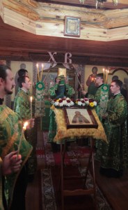 Всенощное бдение в храме во имя преподобного Сергия Радонежского с. Кошели Воскресенского района