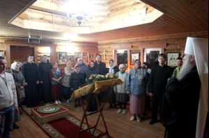 Всенощное бдение в храме во имя преподобного Сергия Радонежского с. Кошели Воскресенского района