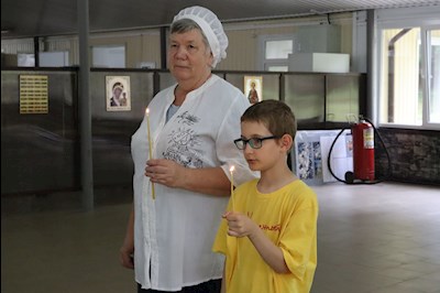 В лагере «Солнечный» состоялось очередное крещение