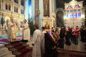 Божественная литургия в Духосошественском кафедральном соборе