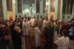 Божественная литургия и Великое освящение воды в Духосошественском кафедральном соборе