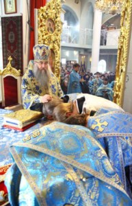 Божественная литургия в храме в честь Всех Святых, в земле Российской просиявших г. Саратова