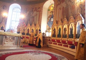 Всенощное бдение в Вознесенском кафедральном соборе г. Кузнецка