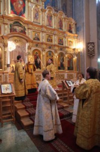 Всенощное бдение в Вознесенском кафедральном соборе г. Кузнецка