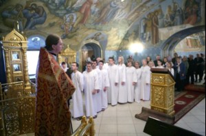 Крещальная Литургия в Свято-Троицком соборе Саратова