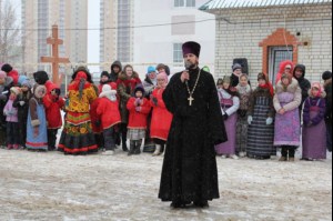 Празднование Масленицы в Георгиевском храме Саратова