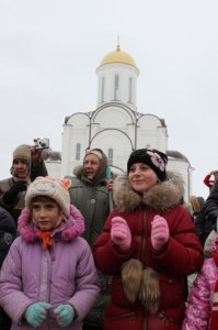 Празднование Масленицы в Георгиевском храме Саратова