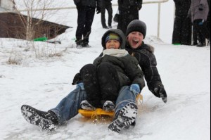 Празднование Масленицы в Георгиевском храме Саратова