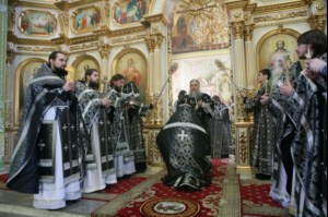 Литургия Преждеосвященных Даров в храме в честь Покрова Пресвятой Богородицы Саратова