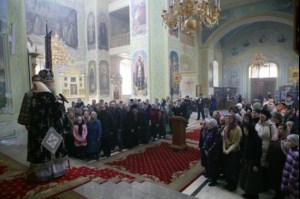 Литургия Преждеосвященных Даров в храме в честь Покрова Пресвятой Богородицы Саратова