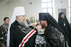 Литургия Преждеосвященных Даров в Свято-Никольском мужском монастыре Саратова