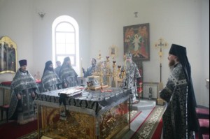 Литургия Преждеосвященных Даров в Свято-Никольском мужском монастыре Саратова