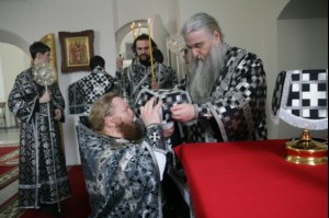 Литургия Преждеосвященных Даров в Свято-Никольском мужском монастыре Саратова