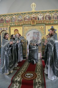 Литургия Преждеосвященных Даров в Свято-Никольском мужском монастыре Саратова