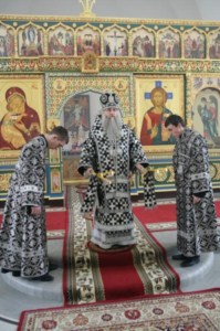 Литургия Преждеосвященных Даров в Свято-Никольском мужском монастыре Саратова