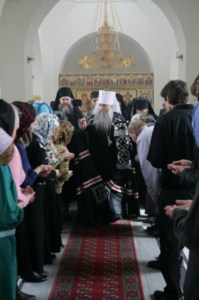Литургия Преждеосвященных Даров в Свято-Никольском мужском монастыре Саратова