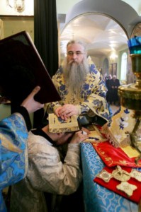Божественная литургия в храме во имя преподобного Сергия Радонежского п. Сергиевский Саратовского района