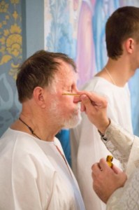 Крещальная Литургия в Свято-Троицком соборе Саратова