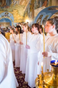 Крещальная Литургия в Свято-Троицком соборе Саратова