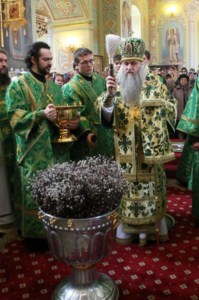 Божественная литургия в храме в честь Покрова Пресвятой Богородицы Саратова