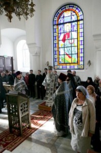 Литургия Преждеосвященных Даров в храме в честь иконы Божией Матери «Утоли моя печали» Саратова