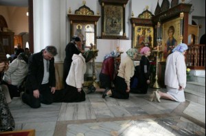 Литургия Преждеосвященных Даров в храме в честь иконы Божией Матери «Утоли моя печали» Саратова
