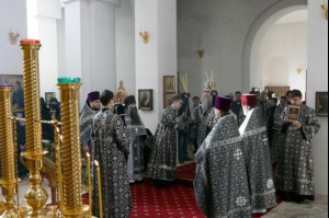 Литургия Преждеосвященных Даров в Свято-Алексиевском женском монастыре Саратова