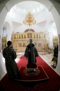 Литургия Преждеосвященных Даров в Свято-Алексиевском женском монастыре Саратова