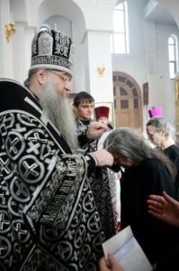 Литургия Преждеосвященных Даров в Свято-Алексиевском женском монастыре Саратова