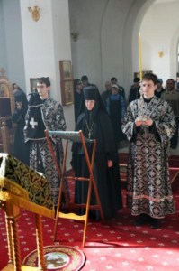 Литургия Преждеосвященных Даров в Свято-Алексиевском женском монастыре Саратова