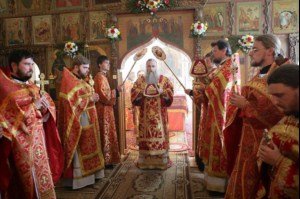 Божественная литургия в Спасо-Преображенском храме Балашова