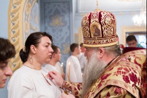 Крещальная Литургия в Свято-Троицком соборе Саратова