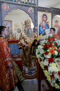 Божественная литургия в храме в честь Владимирской иконы Божией Матери с. Багаевка Саратовского района