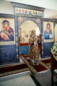 Божественная литургия в храме в честь Владимирской иконы Божией Матери с. Багаевка Саратовского района