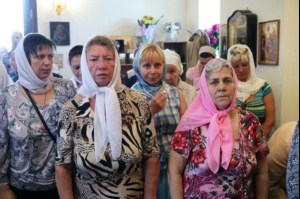 Божественная литургия в храме в честь Владимирской иконы Божией Матери с. Багаевка Саратовского района