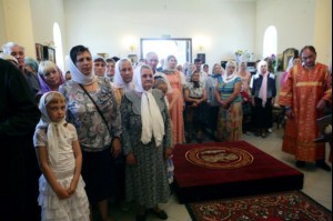 Божественная литургия в храме в честь Владимирской иконы Божией Матери с. Багаевка Саратовского района