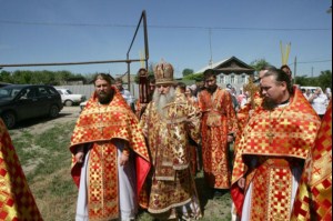Божественная литургия в храме в честь Владимирской иконы Божией Матери с. Багаевка Саратовского района