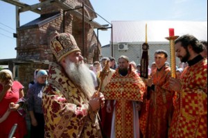 Божественная литургия в храме в честь Владимирской иконы Божией Матери с. Багаевка Саратовского района