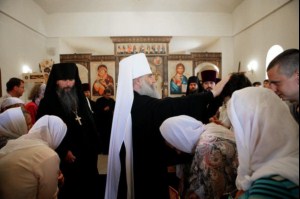 Божественная литургия в храме в честь Владимирской иконы Божией Матери с. Багаевка Саратовского района