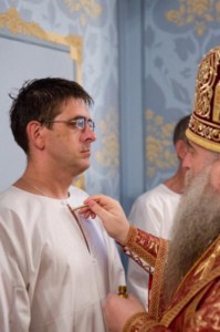 Крещальная Литургия в Свято-Троицком соборе Саратова
