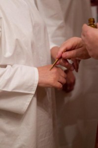 Крещальная Литургия в Свято-Троицком соборе Саратова