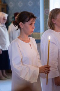 Крещальная Литургия в Свято-Троицком соборе Саратова