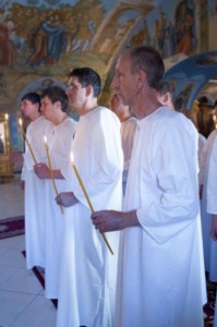Крещальная Литургия в Свято-Троицком соборе Саратова