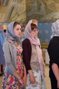Крещальная Литургия в Свято-Троицком соборе Саратова
